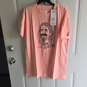 NWT Pink and Orange Short Sleeve Tee with Nautical Design Queer Eye